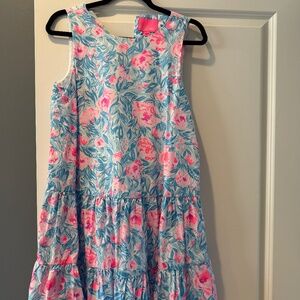 Lilly Pulitzer Trina Swing Dress Bondi Blue My Little Peony